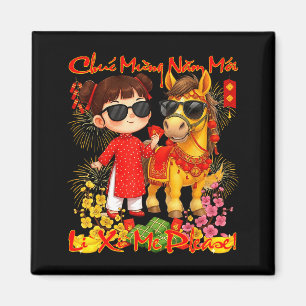 Frohes Tet Chuc Mung Nam Moi 2026 Li Xi Mich bitte Magnet