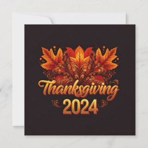 FROHES THANKSGIVING 2024 FEIERTAGSKARTE