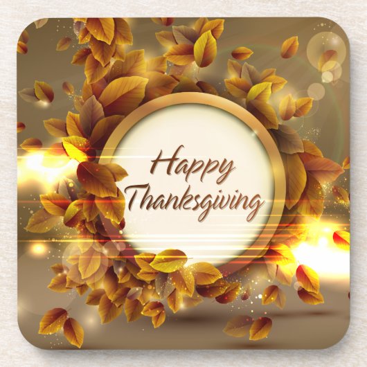 Frohes Thanksgiving 3 Optionen Untersetzer (Vorderseite)