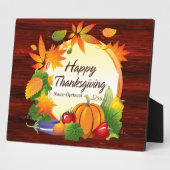 Frohes Thanksgiving 5A Plaque Fotoplatte (Seite)