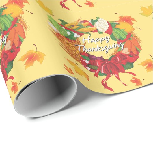 Frohes Thanksgiving 6A Wrapping Paper Geschenkpapier (Rolleneckpunkt)