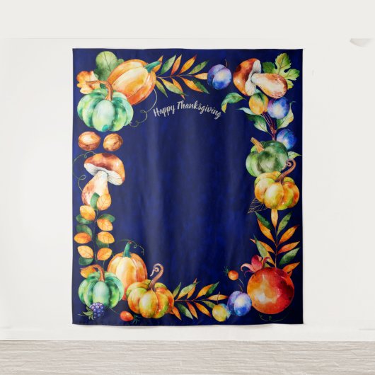 Frohes Thanksgiving Foto Backdrop Ernte Wandteppich (Vorderseite)