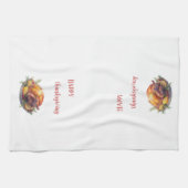 Frohes Thanksgiving, geröstete Truthühner Geschirrtuch (Horizontal)