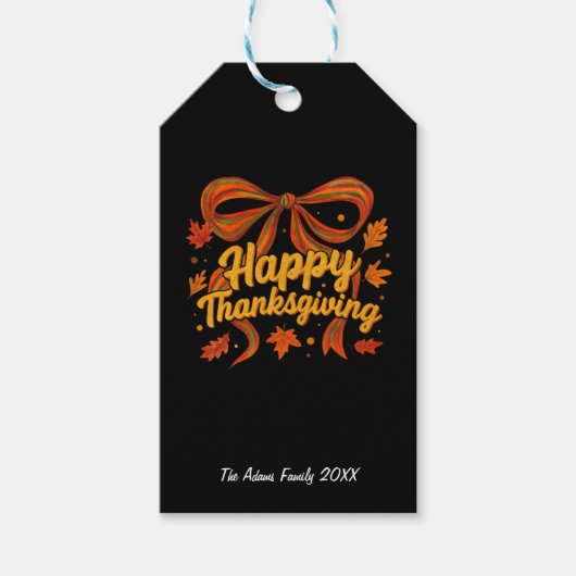 Frohes Thanksgiving-Geschenk Geschenkanhänger (Vorderseite)