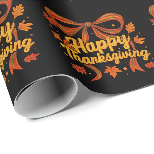 Frohes Thanksgiving-Geschenk Geschenkpapier (Rolleneckpunkt)