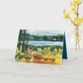 Frohes Thanksgiving Lake Tahoe Herbstfarbe Karte (Gelbe Blume)