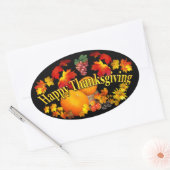 Frohes Thanksgiving ~ Oval Sticker (Umschlag)