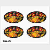 Frohes Thanksgiving ~ Oval Sticker (Blatt)