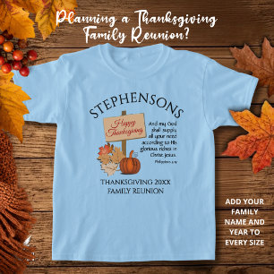 FROHES THANKSGIVING Phil 4v19 Familientreffen Kind T-Shirt