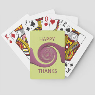 Frohes Thanksgiving-Text-Art-Design. Spielkarten