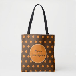 Frohes Thanksgiving Tote Bag (Brown & Orange) Tasche