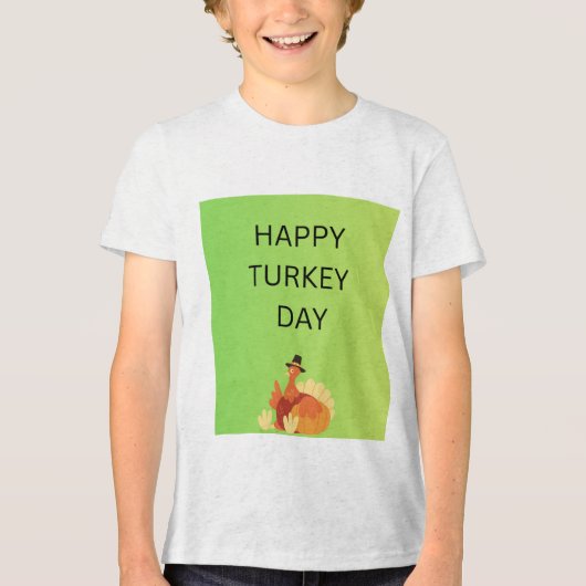 Frohes Truthahnfest Tri-Blend Shirt (Vorderseite)