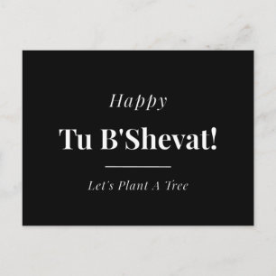 Frohes Tu B'Shevat Lasst uns einen Baum pflanzen Feiertagspostkarte