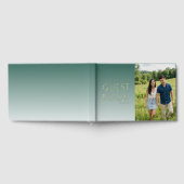 Frohes Türkis Modern Foto Gästebuch (Voll)
