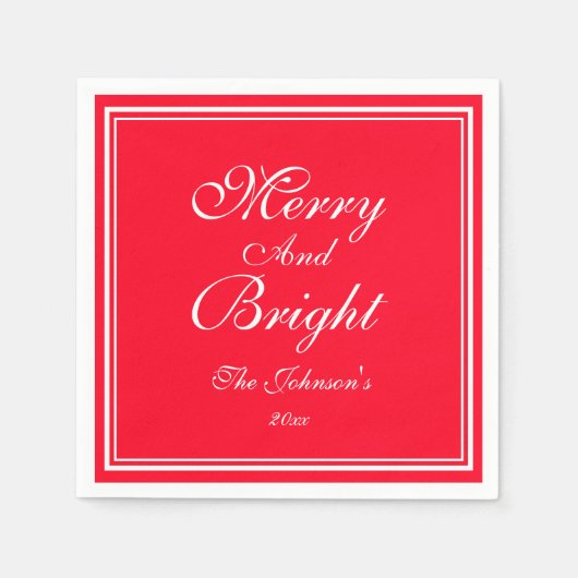 Frohes und helles Weihnachtsnachtsbuch Serviette (Vorderseite)