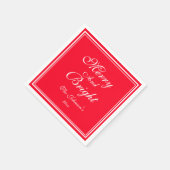 Frohes und helles Weihnachtsnachtsbuch Serviette (Ecke)