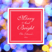 Frohes und helles Weihnachtsnachtsbuch Serviette