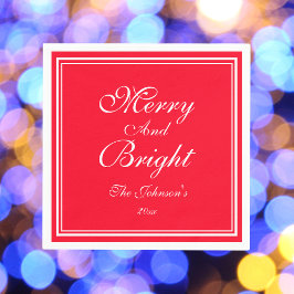 Frohes und helles Weihnachtsnachtsbuch Serviette