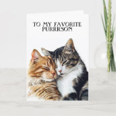 Frohes Valentin zu meinem Lieblings-Purrson Karte (Vorderseite)