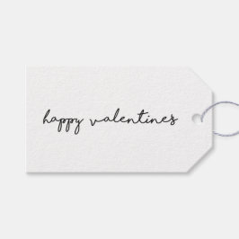 Frohes Valentines. Rustikales Land minimalistisch  Geschenkanhänger