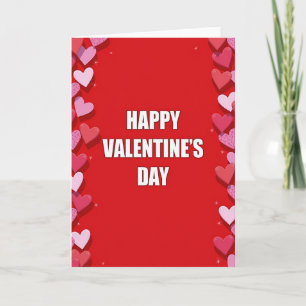 Frohes Valentins Polka-Punkt-Herz-Karte Karte