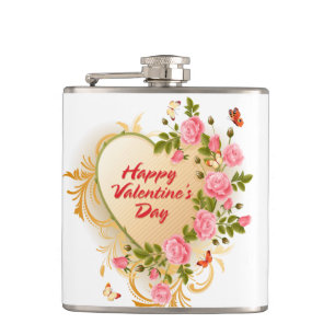 Frohes Valentinstag 2 Wrapped Flask Flachmann