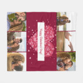 Frohes Valentinstag 6 Fotos Fleecedecke (Vorderseite (Horizontal))