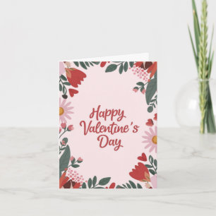 Frohes Valentinstag Blumenkarte Feiertagskarte
