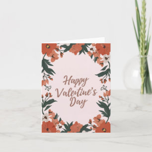Frohes Valentinstag Blumenkarte Feiertagskarte