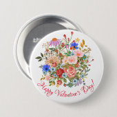 Frohes Valentinstag Button (Vorne & Hinten)