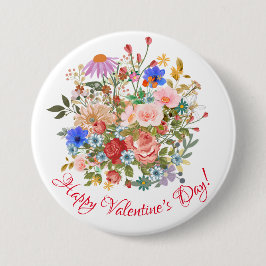 Frohes Valentinstag Button