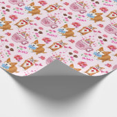 Frohes Valentinstag-Corgi-Tag-Muster Geschenkpapier (Ecke)