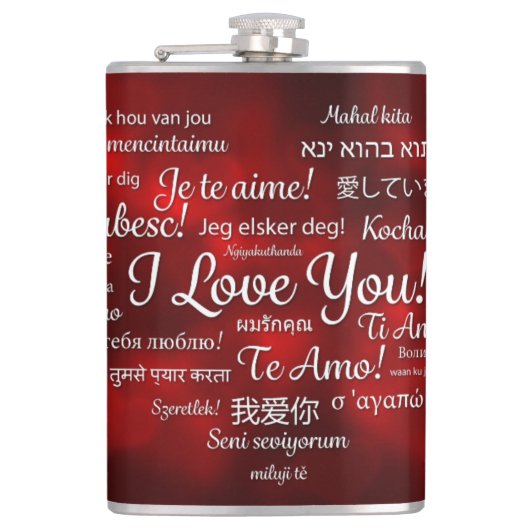 Frohes Valentinstag Flachmann (Vorderseite)