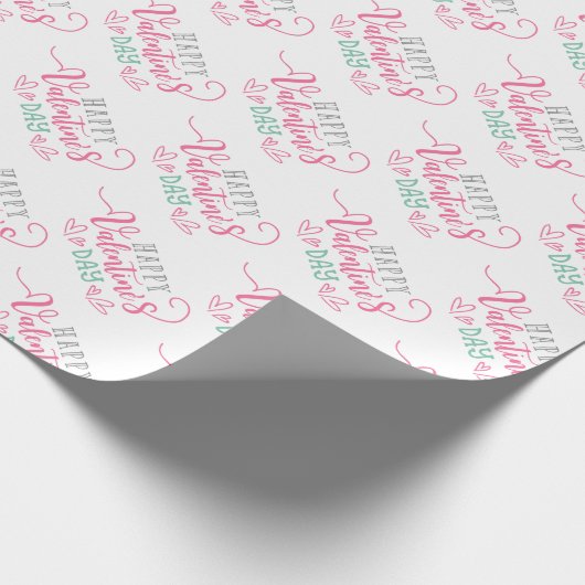 Frohes Valentinstag Geschenkpapier (Ecke)