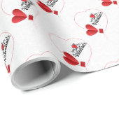 Frohes Valentinstag Herz Packpapier (Rolleneckpunkt)