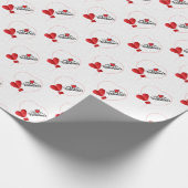 Frohes Valentinstag Herz Packpapier (Ecke)