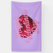 Frohes Valentinstag Lavendel Banner (Vertikal)