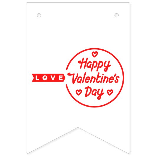 Frohes Valentinstag Liebe Banner (Zweite Fahne)