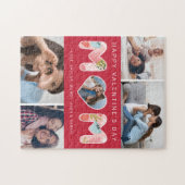 Frohes Valentinstag Mama, Foto Collage & Florals Puzzle (Horizontal)