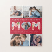 Frohes Valentinstag Mama, Foto Collage & Florals Puzzle (Vertikal)