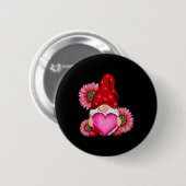 Frohes Valentinstag mit Leopardensonnenblume Button (Vorne & Hinten)