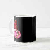 Frohes Valentinstag mit Leopardensonnenblume Kaffeetasse (Vorderseite Links)