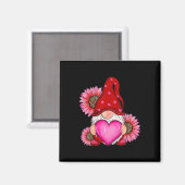 Frohes Valentinstag mit Leopardensonnenblume Magnet (Vorderseite/Rückseite)