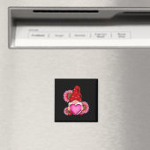 Frohes Valentinstag mit Leopardensonnenblume Magnet (In Situ (Geschirrspüler))