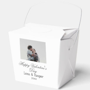 Frohes Valentinstag-Paar-Foto modern einfach t Geschenkschachtel