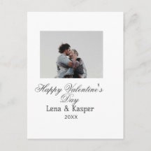 Frohes Valentinstag-Paar-Foto modern einfach t