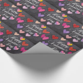 Frohes Valentinstag-Papier Geschenkpapier (Ecke)