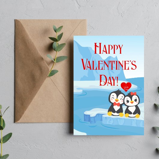 Frohes Valentinstag Pinguin-Paar