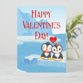 Frohes Valentinstag Pinguin-Paar (Stehend Vorderseite)