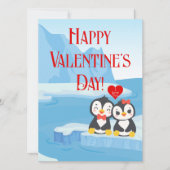 Frohes Valentinstag Pinguin-Paar (Vorderseite)